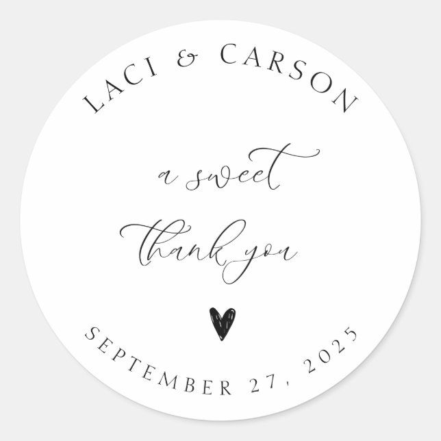 Personalized Sticker For Wedding Favours (Front)