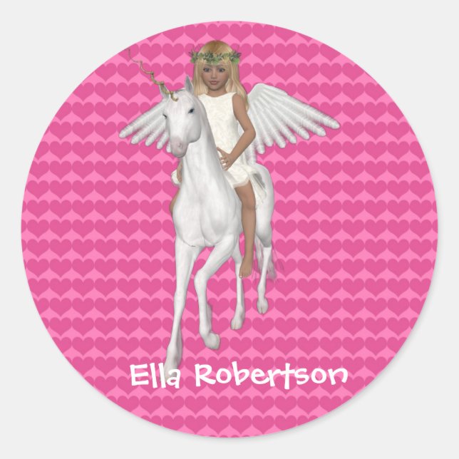Personalized Sticker Unicorn Design (Front)