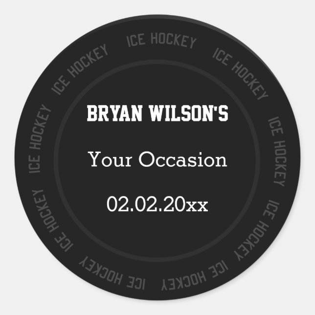 Personalized stickers Ice Hockey theme (Front)