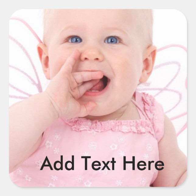 Personalized Stickers with Photos - add text (Front)