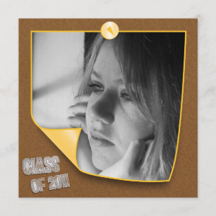 Personalized Sticky Note Graduation Invitation