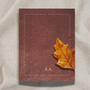 Personalized Stitched Leather Look Journal Gift