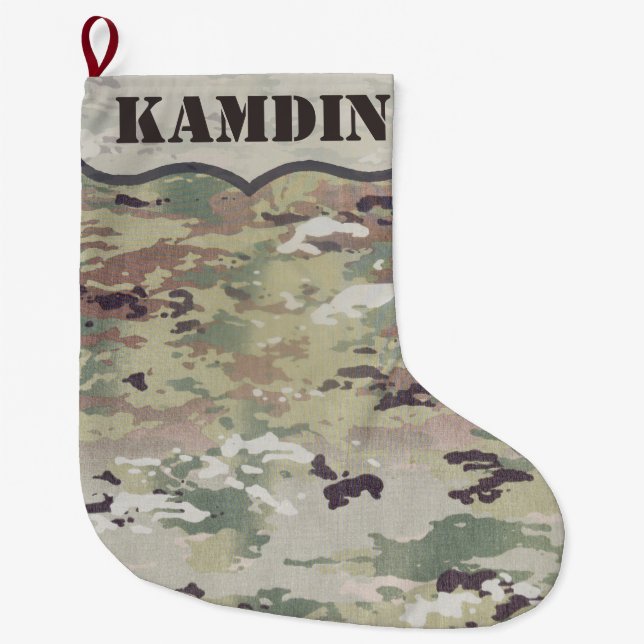 Personalized Stocking Army OCP Camo Uniform Camofl (Front)