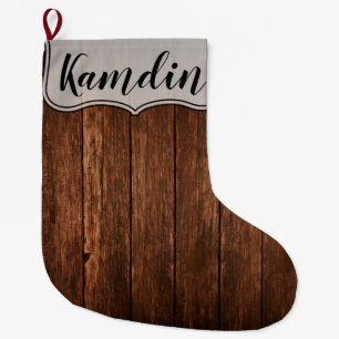Personalized Stocking Barn Wood Country Rustic