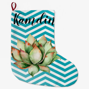 Personalized Stocking Boho Cacti Cactus Succulent