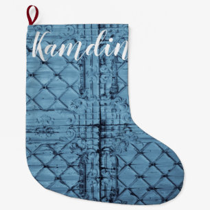 Personalized Stocking Rustic Tin Panel Ceiling Cou