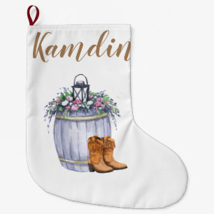 Personalized Stocking Summer Country Wedding Rusti