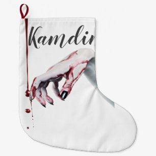 Personalized Stocking zombie blood drip vampire Go
