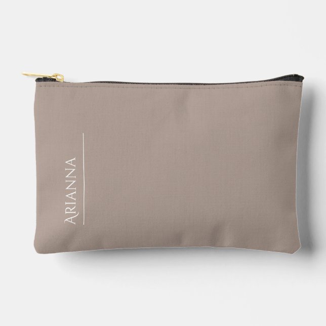 Personalized stone colour  accessory pouch (Front)