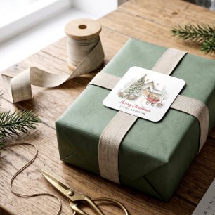 Personalized Storybook Christmas Gift Seal Sticker