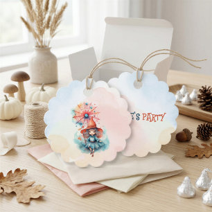 Personalized Storybook Witch Halloween Party Favour Tags