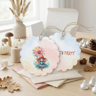 Personalized Storybook Witch Halloween Party Favour Tags