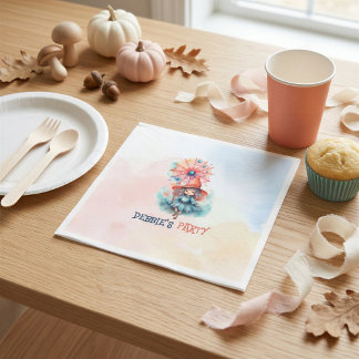 Personalized Storybook Witch Kids Halloween Party Napkin