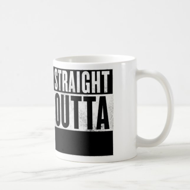 Personalized STRAIGHT OUTTA Coffee Mugs (Right)