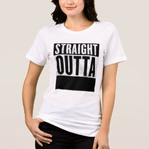 Personalized STRAIGHT OUTTA t-shirts, Custom Tri-Blend Shirt