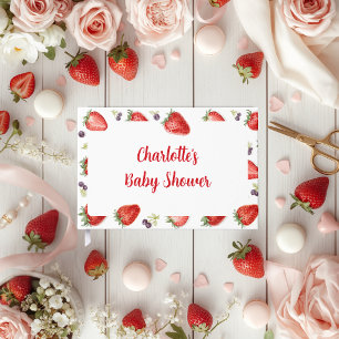 Personalized Strawberry Baby Shower Guest Book