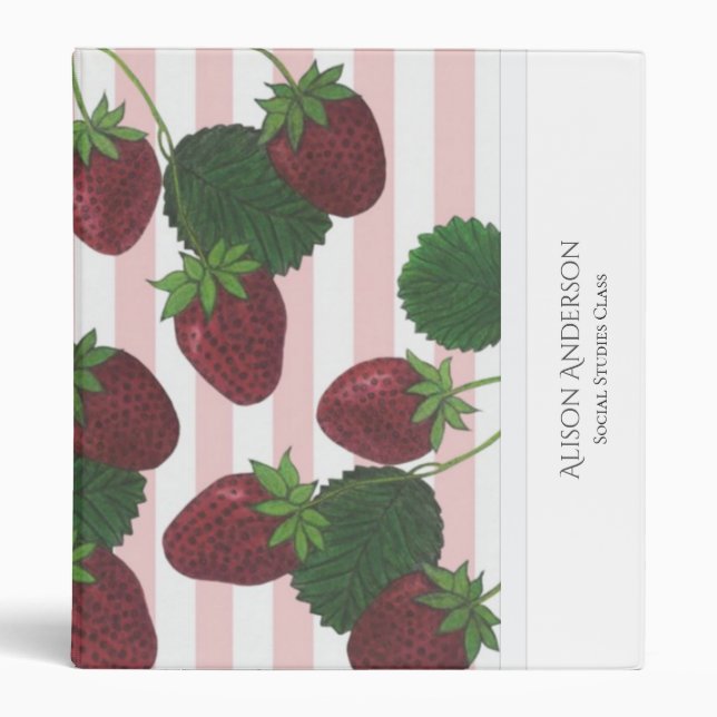 Personalized Strawberry Binder (Front)