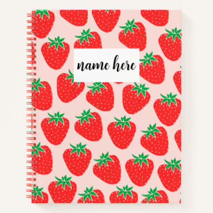 Personalized Strawberry Checklist Notebook