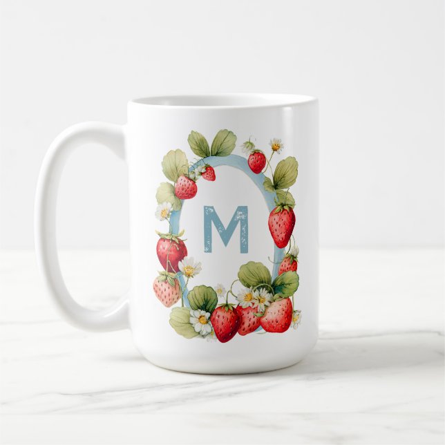 Personalized Strawberry Coffee Mug (Left)