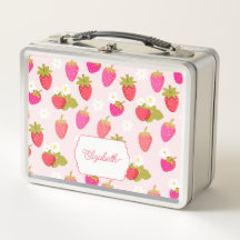 Personalized Strawberry Cute Pink Cottagecore