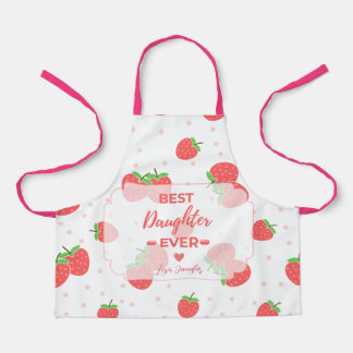 Personalized Strawberry Daughter Apron