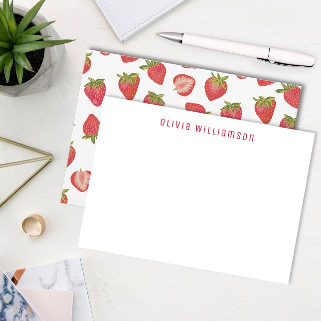 Personalized Strawberry pattern Card (Creator Uploaded)
