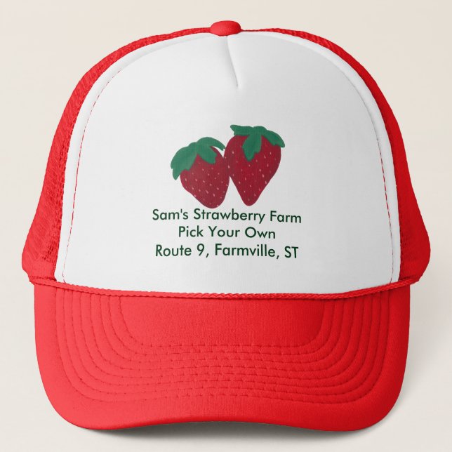 Personalized Strawberry Strawberries Hat (Front)