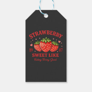 Personalized Strawberry Sweet Custom Birth Year Gift Tags