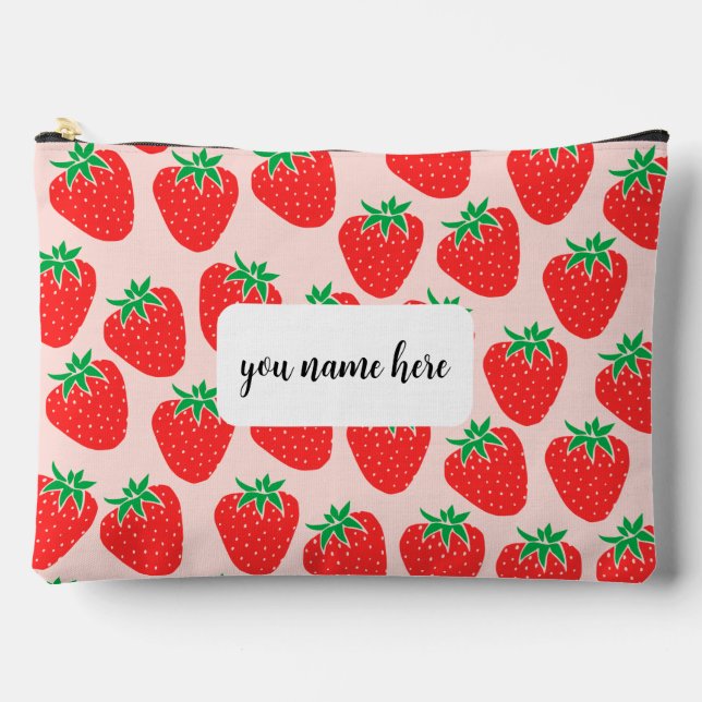 Personalized Strawberry Toiletry Bag (Front)