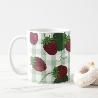 Personalized Strawberry Vine Coffee Mug