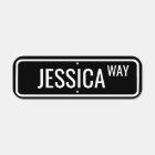 Personalized Street Name w/ Your Name Black White