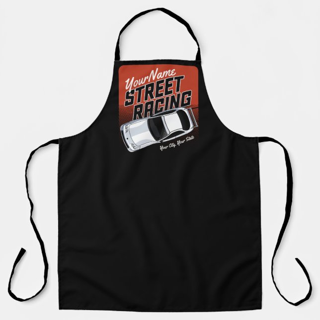 Personalized Street Racing Race Car Motorsport Apron (Front)