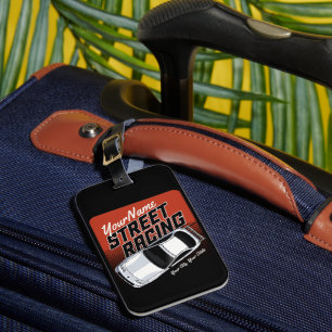Personalized Street Racing Race Car Motorsport  Luggage Tag