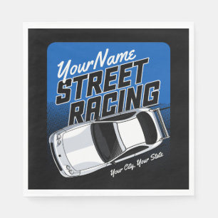 Personalized Street Racing Race Car Motorsport  Napkin