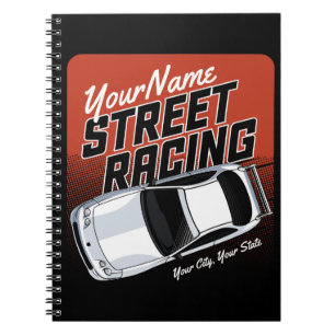 Personalized Street Racing Race Car Motorsport Notebook