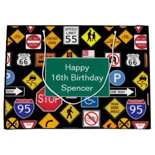 Personalized Street Sign Multi-Occasion Large Gift Bag
