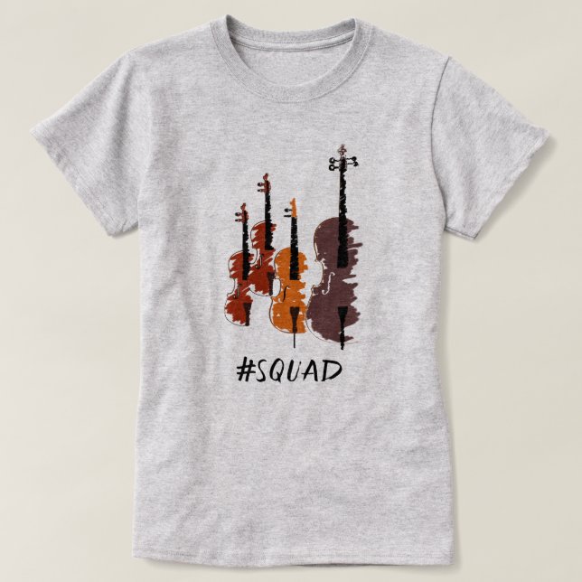 Personalized Strings Squad Music T-Shirt (Design Front)