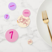 Personalized stripe and spot birthday bunting 