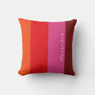 Personalized Stripe Throw Pillow