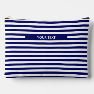 Personalized Striped Beach Bag: Custom Gift Accessory Pouch