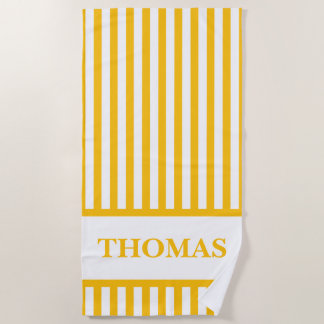 Personalized Striped Beach Bridal Party Towel