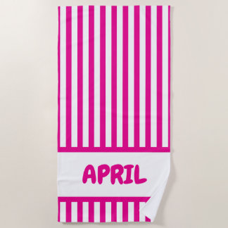 Personalized Striped Beach Bridal Party Towel