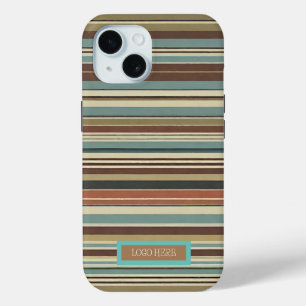 Personalized  Striped  iPhone 15 Case