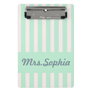Personalized Striped Clipboard – Custom Name