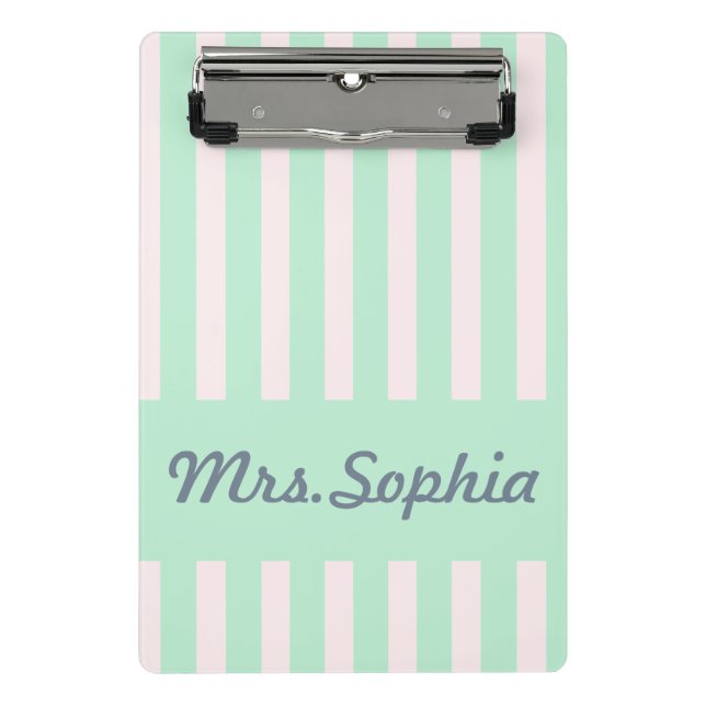Personalized Striped Clipboard – Custom Name (Front)