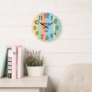 Personalized Striped Clock