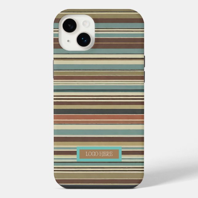 Personalized  Striped  iPhone Case (Back)
