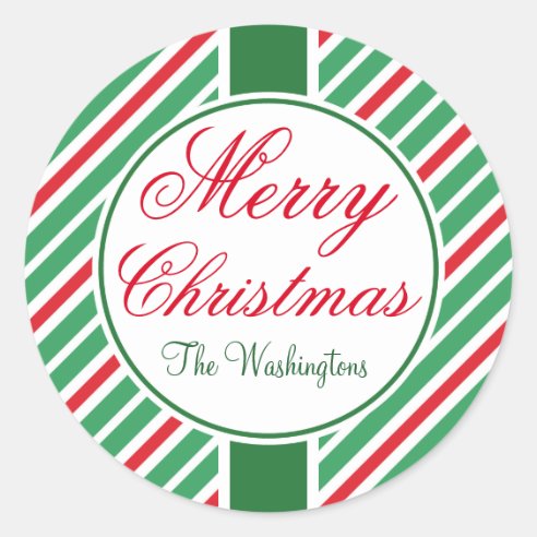 Christmas Name Tags Stickers | Zazzle CA
