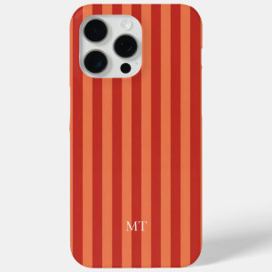 Personalized Striped Phone Case Minimalist Monogra