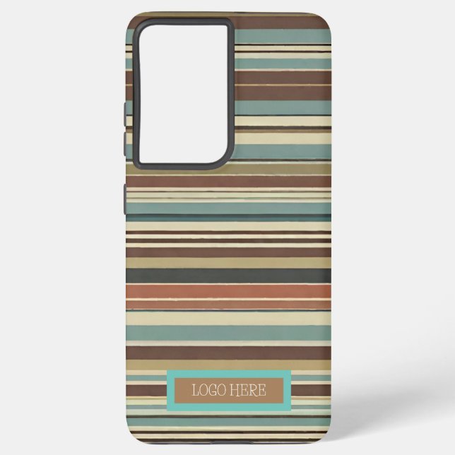 Personalized  Striped  Samsung Galaxy S21 Ultra Case (Back)